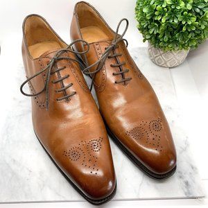 Emling Chassuer Men's Brown Leather Lace Up Shoes
